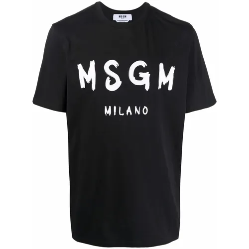 Msgm - Tops > T-Shirts - Black - Msgm - Modalova