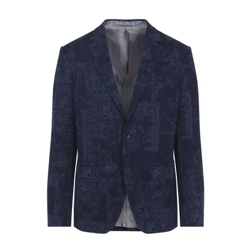 Etro - Jackets > Blazers - Blue - Etro - Modalova