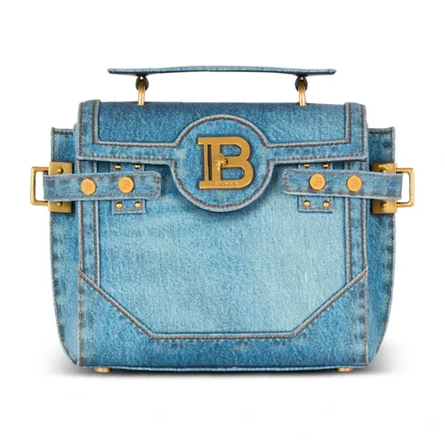 Balmain - Bags > Handbags - Blue - Balmain - Modalova