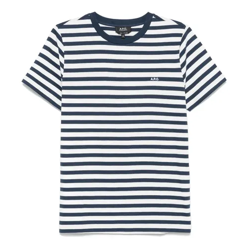 A.p.c. - Tops > T-Shirts - Blue - A.p.c. - Modalova