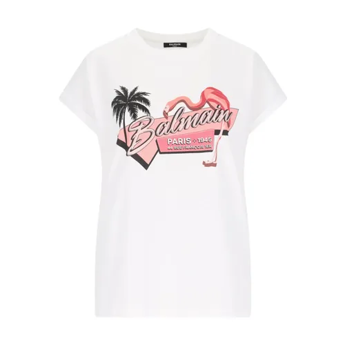 Balmain - Tops > T-Shirts - White - Balmain - Modalova