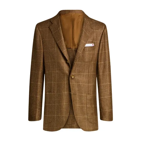 Kiton - Jackets > Blazers - Brown - Kiton - Modalova
