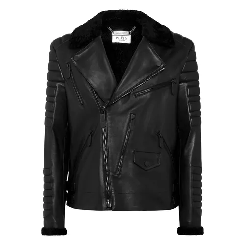 Jackets > Leather Jackets - - Philipp Plein - Modalova