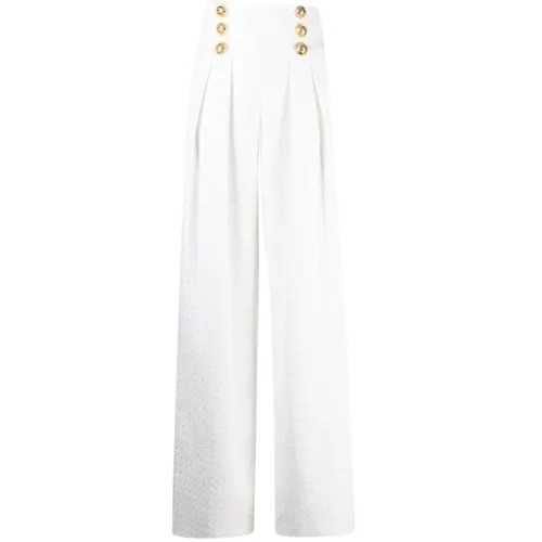 Trousers > Wide Trousers - - Balmain - Modalova