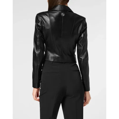 Jackets > Leather Jackets - - Philipp Plein - Modalova