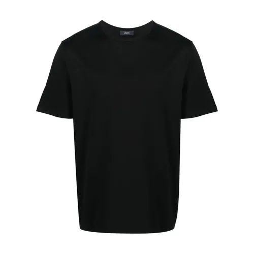 Herno - Tops > T-Shirts - Black - Herno - Modalova