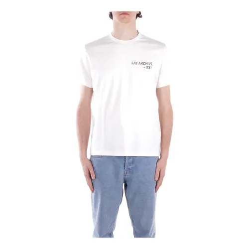 Fay - Tops > T-Shirts - White - Fay - Modalova