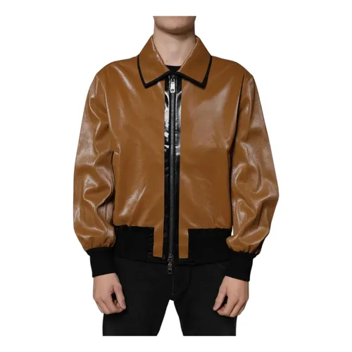 Jackets > Leather Jackets - - Dolce & Gabbana - Modalova