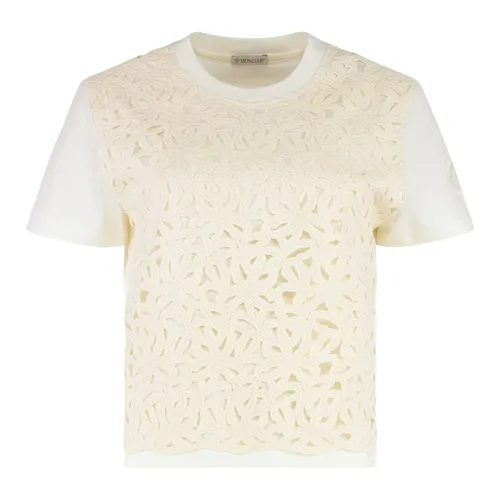 Moncler - Tops > T-Shirts - Beige - Moncler - Modalova
