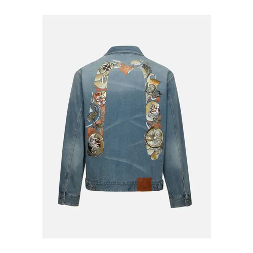 Jackets > Denim Jackets - - Evisu - Modalova