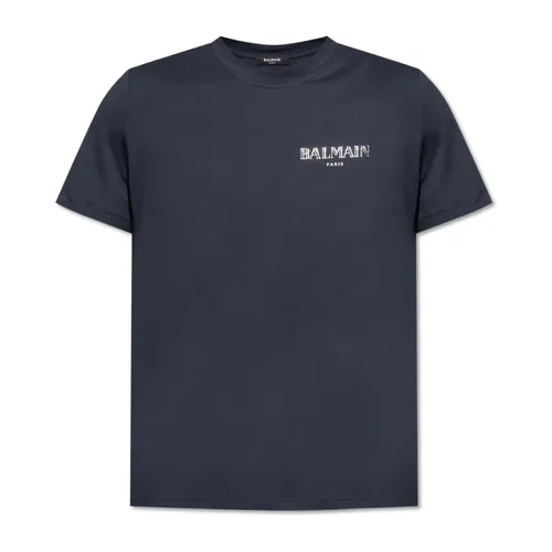 Balmain - Tops > T-Shirts - Blue - Balmain - Modalova