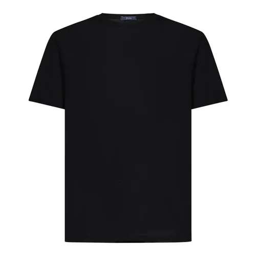 Herno - Tops > T-Shirts - Black - Herno - Modalova