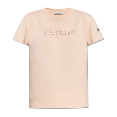 Moncler - Tops > T-Shirts - Pink - Moncler - Modalova