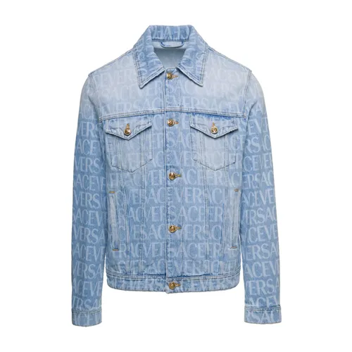 Jackets > Denim Jackets - - Versace - Modalova