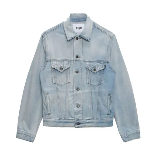 Jackets > Denim Jackets - - Msgm - Modalova