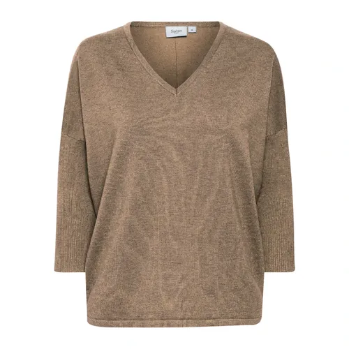Knitwear > V-neck Knitwear - - Saint Tropez - Modalova
