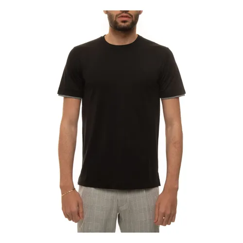 Canali - Tops > T-Shirts - Black - Canali - Modalova