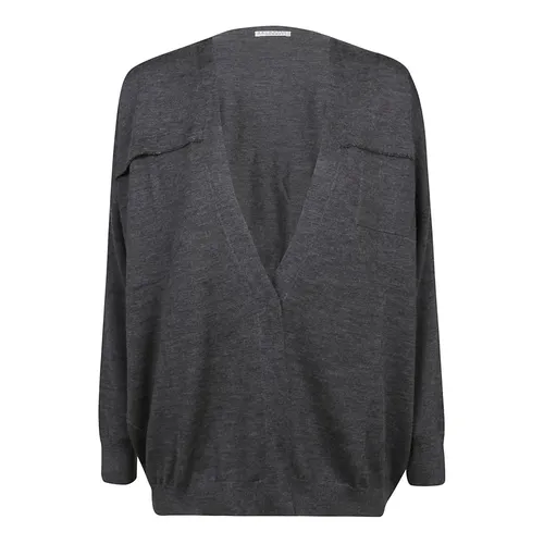 Knitwear > V-neck Knitwear - - Brunello Cucinelli - Modalova