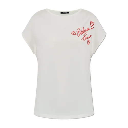 Balmain - Tops > T-Shirts - White - Balmain - Modalova