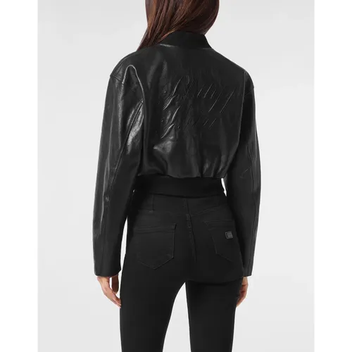 Jackets > Leather Jackets - - Philipp Plein - Modalova