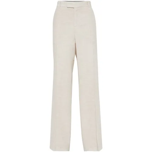 Trousers > Wide Trousers - - Brunello Cucinelli - Modalova