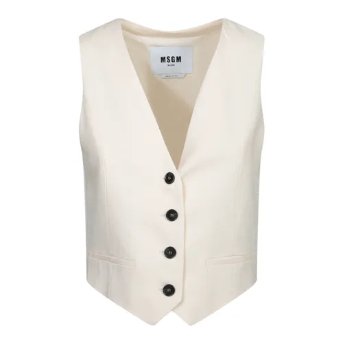 Msgm - Jackets > Vests - White - Msgm - Modalova