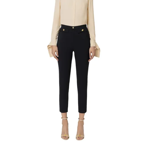 Trousers > Cropped Trousers - - Elisabetta Franchi - Modalova