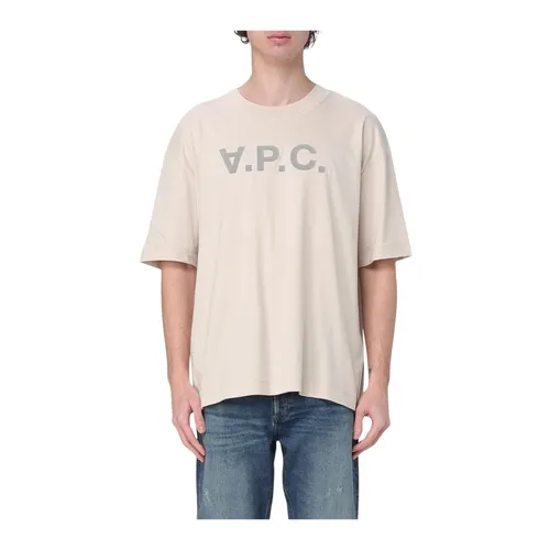 A.p.c. - Tops > T-Shirts - Beige - A.p.c. - Modalova