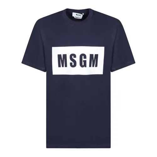 Msgm - Tops > T-Shirts - Blue - Msgm - Modalova