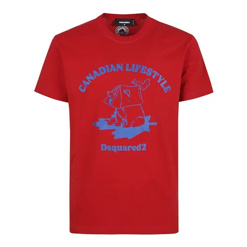 Dsquared2 - Tops > T-Shirts - Red - Dsquared2 - Modalova