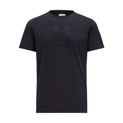 Moncler - Tops > T-Shirts - Blue - Moncler - Modalova