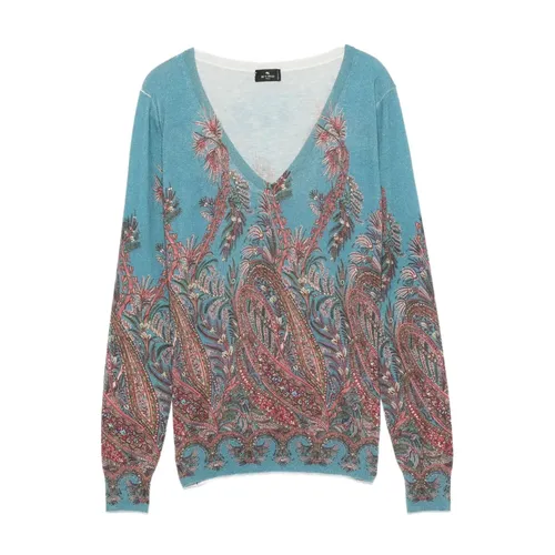 Knitwear > V-neck Knitwear - - Etro - Modalova