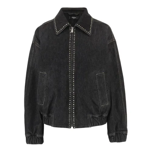 Jackets > Denim Jackets - - Versace - Modalova