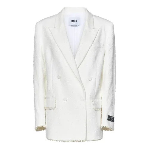 Msgm - Jackets > Blazers - White - Msgm - Modalova