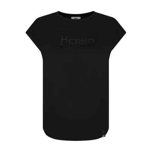 Herno - Tops > T-Shirts - Black - Herno - Modalova