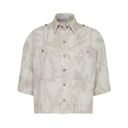 Shirts > Short Sleeve Shirts - - Brunello Cucinelli - Modalova