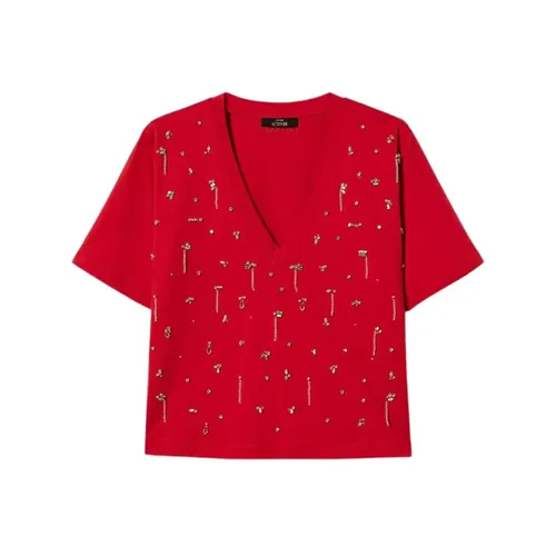Twinset - Tops > T-Shirts - Red - Twinset - Modalova