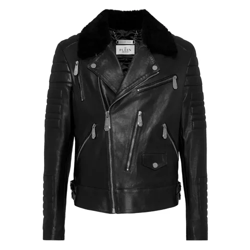 Jackets > Leather Jackets - - Philipp Plein - Modalova