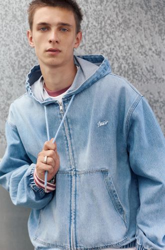 Veste Denim Capuche Zip Stwd - Pull&Bear - Modalova