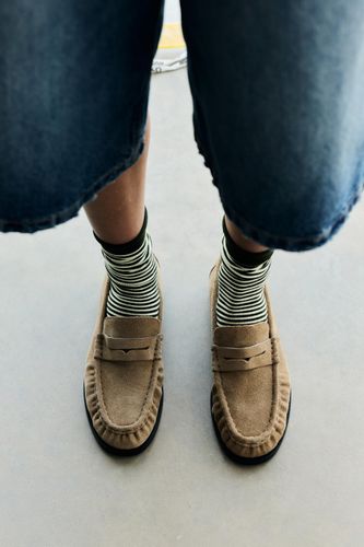 Mocassins Froncés En Cuir - Pull&Bear - Modalova
