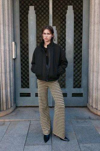 Pantalon Wide Leg Toucher Doux - Pull&Bear - Modalova