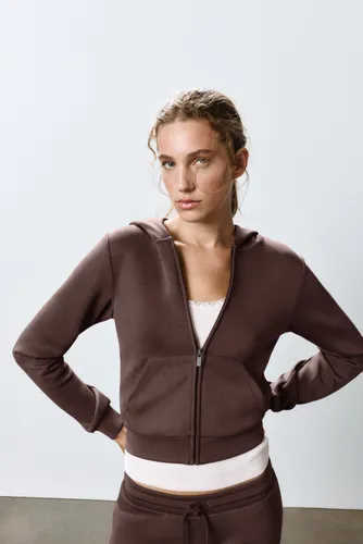 Sweat À Capuche Zippé Au Toucher Doux - Pull&Bear - Modalova