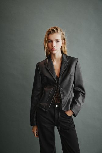 Blazer Cintré Similicuir - Pull&Bear - Modalova