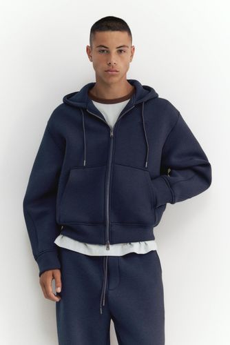 Sweat À Capuche Zippé Effet Néoprène - Pull&Bear - Modalova