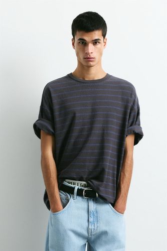 Sweat Manches Courtes Rayures - Pull&Bear - Modalova