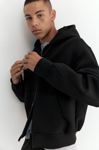 Sweat À Capuche Zippé Effet Néoprène - Pull&Bear - Modalova