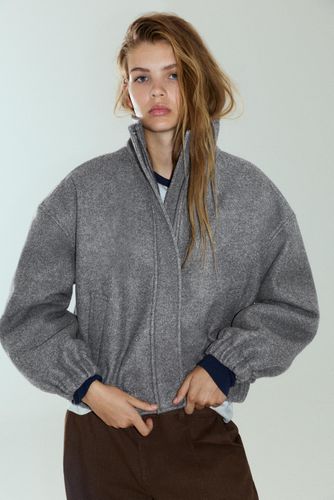 Bomber En Drap Col Montant - Pull&Bear - Modalova