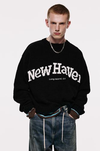 Pull À Motif Graphique - Pull&Bear - Modalova