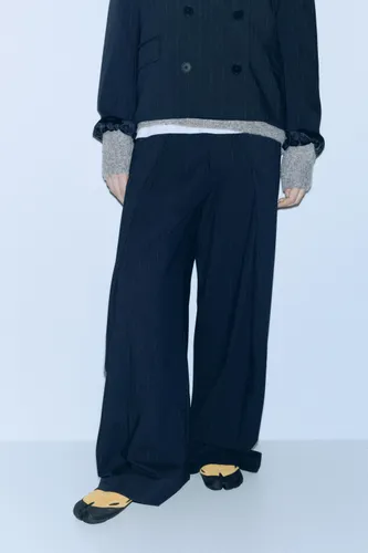 Pantalon Wide Leg À Rayures Tennis - Pull&Bear - Modalova