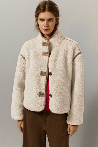 Veste En Mouton Synthétique Col Montant - Pull&Bear - Modalova
